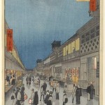 Night View of Saruwaka-machi (Saruwaka-machi Yoru no Kei), No. 90 from One Hundred Famous Views of Edo