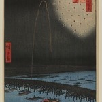 Fireworks at Ryogoku (Ryogoku Hanabi), No. 98 from One Hundred Famous Views of Edo
