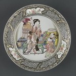 Plate with a Domestic Scene