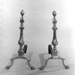 Pair of Andirons with Flame Tops