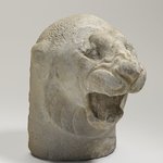 Sculptors Model Head of a Lion Roaring