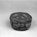 Basket and Lid with geometric designs