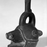 Stirrup Spout Vessel in Form of Llama Head