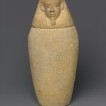 Canopic Jar and Lid (Depicting a Human)