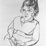 Portrait of Woman with Hands Folded in Lap