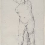 Study from a Statuette of a Cupid (Étude de lAmour plâtre); Verso: Drapery Study