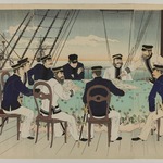 Print Showing Officers Studying Maps