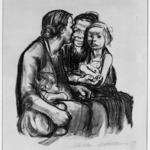 Two Chatting Women with Two Children (Zwei schwatzende Frauen mit zwei Kindern)