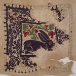 Square Fragment with Animal and Botanical Decoration