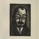 Homme à la moustahce et aux lunettes, Illustration for Réincarnations du Père Ubu
