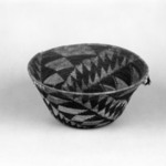 Coiled Basket with spiralling triangle patterns