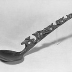 Carved Spoon with Five Animal Heads