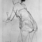 Standing Woman Holding Wine Glass