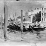 Venetian Scene (Four Gondolas)