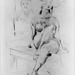 Female Nude Crouching on a Table (Auf einem Tische kauernder weiblicher Akt)
