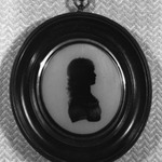 Silhouette of Bust Portrait of Young Lady