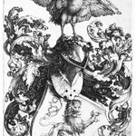 The Coat of Arms with Lion and Rooster