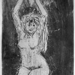 Nude Model with Arms Upraised (Akt mit erhobenen Armen)