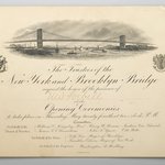 Invitation to the Opening of the Brooklyn Bridge