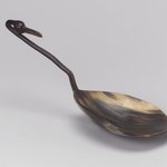 Spoon with Handle in Shape of Birds Head