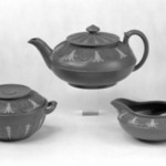Three-Piece Tea Set Consisting of Teapot with Cover, Sugar Bowl with Cover and Creamer