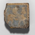 Tile with Winged Crowned Female Sphinx