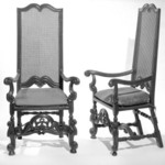 Cane Back Armchair, One of Pair