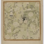 (Figures and Animals and Geometric Designs on Pale Green Background)