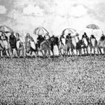 Indians with Umbrellas