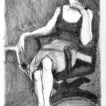Seated Woman Drinking from Cup