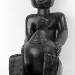 Seated Female Figure Holding Lidded Receptacle (Mboko)