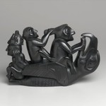 Figural Group: Raven Surmounted by Three Seated Figures
