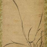 Kakemono: Orchids, Bamboo, and Thorns - Right panel