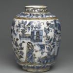 Vase with Architectural, Figural, and Floral Designs