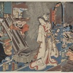 Yoshikado Visiting the Old temple at Soma