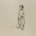 Little Girl Holding an Apple