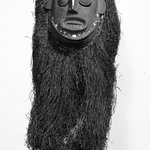 Ekpo Society Mask with Fringe Attachment