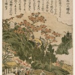 Cherry Blossom Season at Mt. Asuka, from an untitled series of Famous Places in Edo
