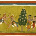 Vali and Sugriva Fighting, Folio from the Dispersed Shangri Ramayana