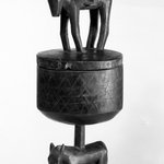Hemispherical Pedestal Cup with Figures