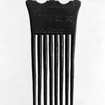 Comb with Head, Sankofa Bird and Clenched Fist