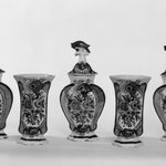 One of Five-Piece vase garniture