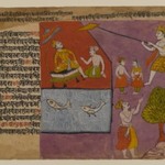 Balarama Pulling Hastinapur toward the Ganages, Page from a Bhagavata Dasamskanda series