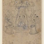 Radha and Krishna on a Peacock Swing
