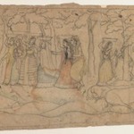 Krishna and Balarama Exact a Toll, Scene from a Bhagavata Purana Series