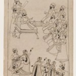 Raja Enthroned with Courtiers, Musicians, and Nautch Girls in Attendance