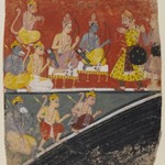 Rama and Lakshmana Receive Envoys, Page from a Dispersed Ramayana Series