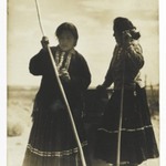 [Untitled] (Native American Women with Wooden Poles, New Mexico)