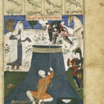 Rustam Rescues Bizhan from the Dungeon, Leaf from a Dispersed Shah-nama Series