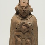Woman Sheltering a Man (Rattle)